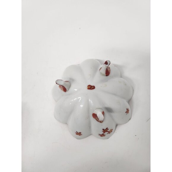 Vintage Japanese Gold Scalloped Edge Geisha Floral Footed Kutani Serving Bowl - Picture 3 of 7